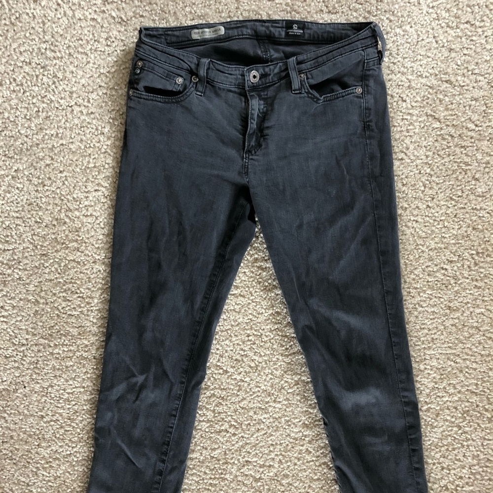 AG Stevie ankle Grey cropped jeans